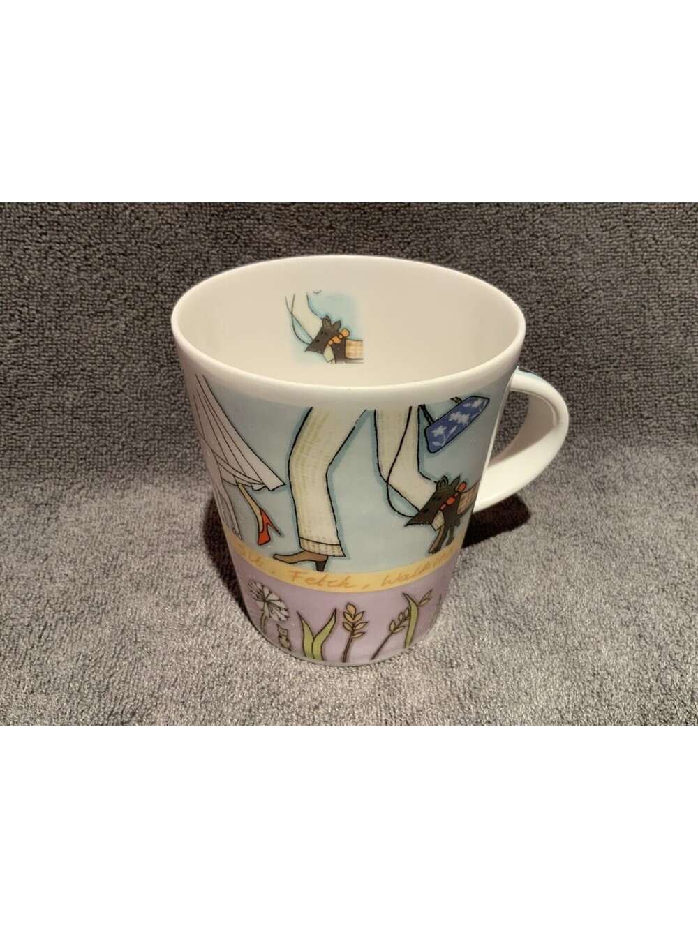 Cardew Design Fine Bone China ‘Dog Walkers’ Mug with Clever Design